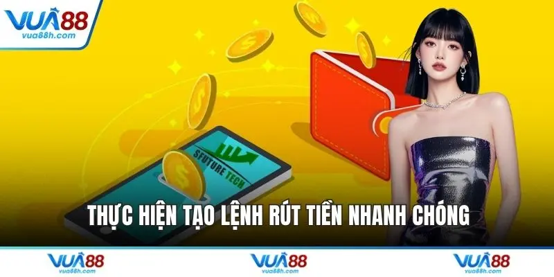 Thực hiện tạo lệnh rút tiền nhanh chóng